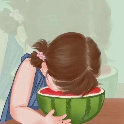 动漫萌娃吃瓜头像,表情包界的萌宠新秀